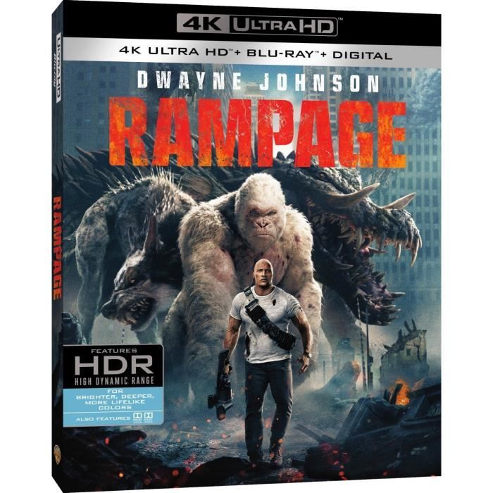 Rampage hors de contrôle bluray 4k (2018)