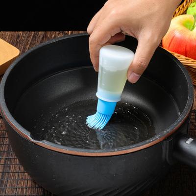 Oil Brush Food Grade Convenient Anti-leak Silicone Portable Oil Bottle with Brush Outdoor Grill Equipment Daily Use
