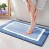 Wasserabsorbierende Rutschfeste Fußmatte Imitation Kaschmir Bodenmatte Badezimmer Matte Haushalts Türvorleger Teppich