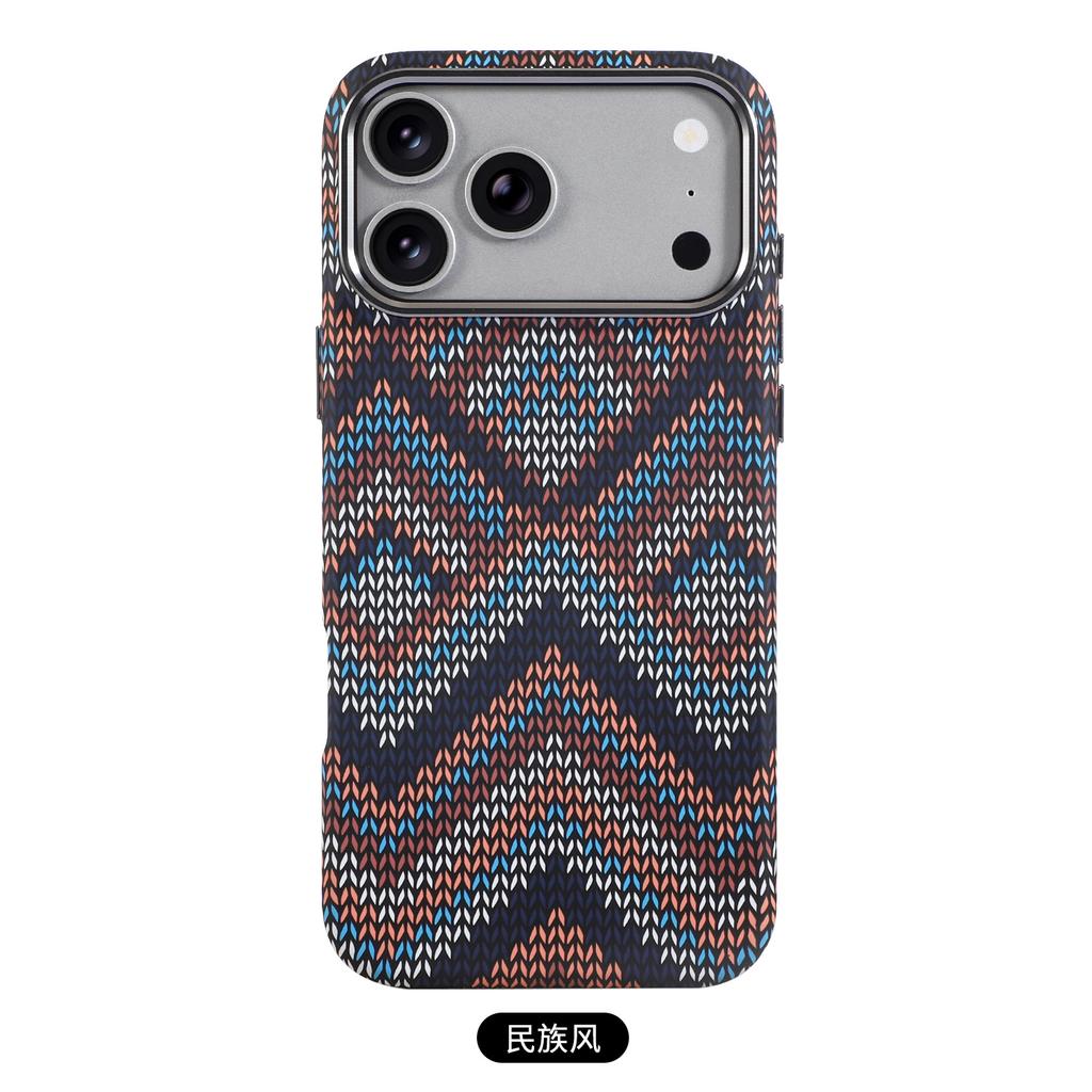 Applicable To iPhone11promax Mobile Phone Case S11 Magnetic Suction Samsung S11 Kevlar Pattern Carbon Fiber S11 Case