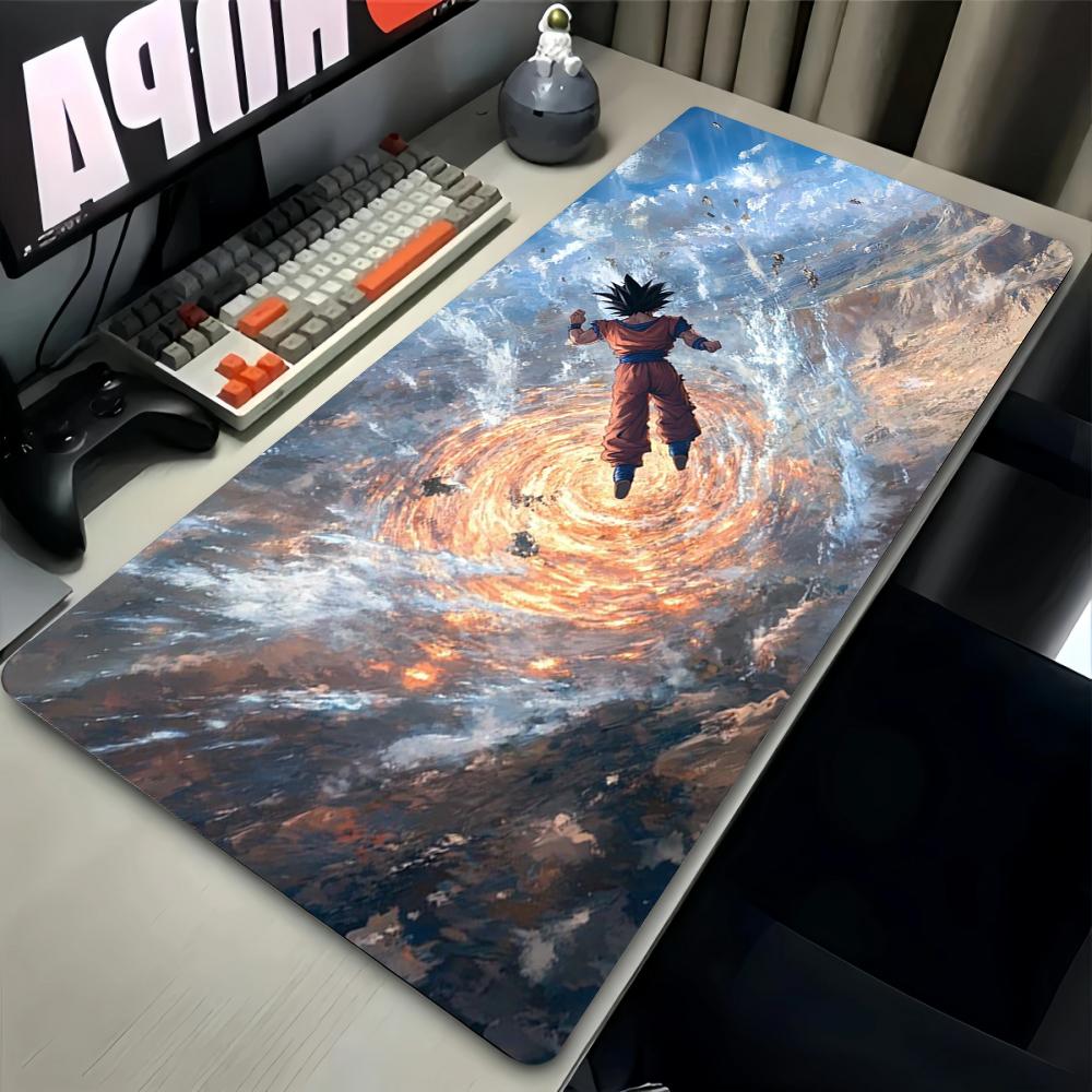 Dragon Ball Son Goku Mauspad PU-Leder Anime-Merchandise Japanischer Anime Große Größe Schreibtischunterlage Genähte Kante