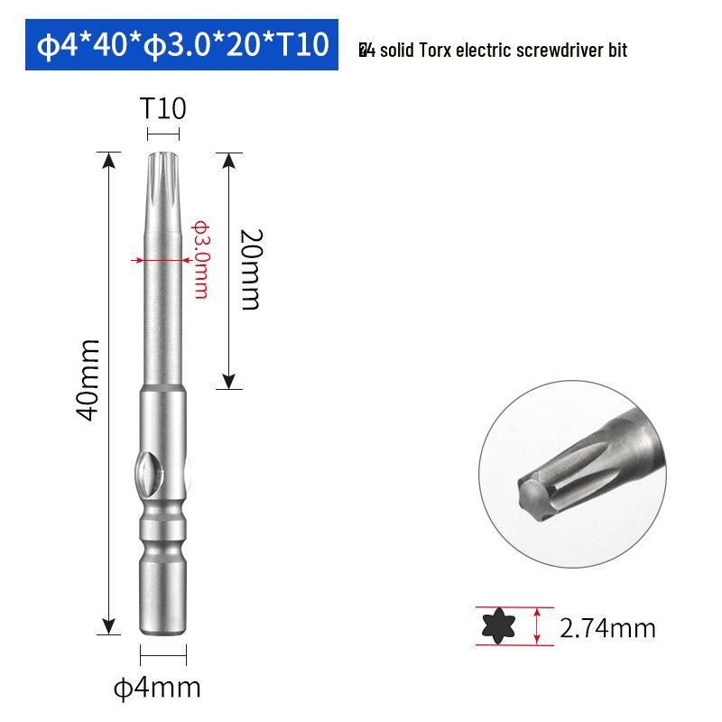 4mm Torx Hex Star-Shaped Electric Screwdriver Bit Head
