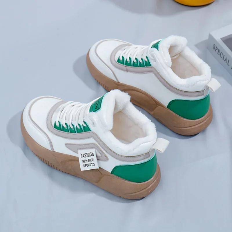 Fashion New In Sneakers Shoes for Woman With Laces Women's Sports Snow Boots Lace-up On Slip Protective High Quality Elegant and Fashion