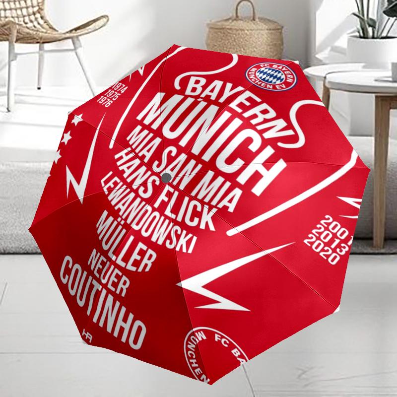 Bayern Munich Theme Automatic Umbrella, Lightweight & Portable, 8 Rib, Perfect for Outdoor Travel, Birthdays, Christmas, Gifts.