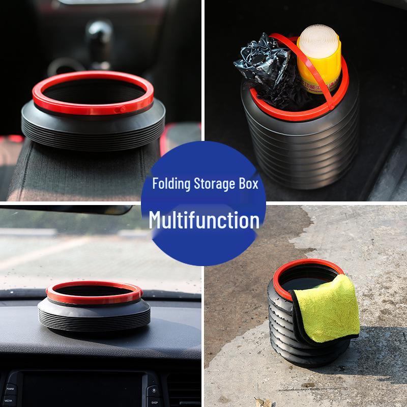 ZGC Car D Foldable Multifunctional 4L Storage Box & Umbrella Holder