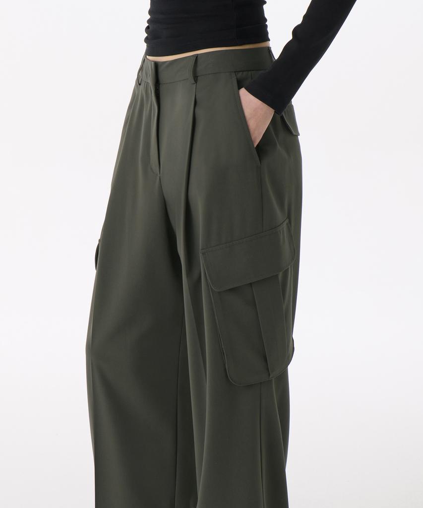 MUSINSA STANDARD WOMAN Women'S Parachute Cargo Slacks [Dusty Khaki]