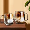 For Double-layer Wall Transparent Cup Coffee Milk Drink Mug High Borosilicate Glass Drinkware Heat Resistant Household Office