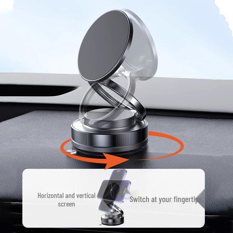 Rotating Magnetic Car Phone Holder with Foldable Multi-Functional Design