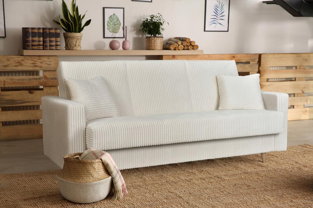 Sofa Bed Rene Sofa Bed with Storage Family Meble Corduroy Green