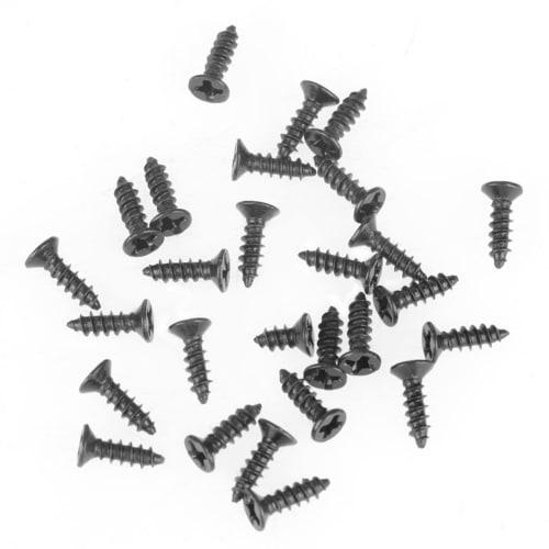 Walfront M2 Screws, 800-Piece Black Carbon Steel Countersunk Head Self-Tapping Screw Set with Box, 8 Lengths, Cross Head, M2 Black Carbon Steel Counte