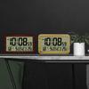 Digital Alarm Clock Battery Operated Snooze Function Large LCD Display Modern Desk Wall Clock for Bedroom Table Bedside Home