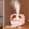 Aroma Diffuser with Landscape, 7 Color Flame Humidifier, 250ml Essential Oil Diffuser with Auto Shut Off, Quiet Mist Humidifier for Home