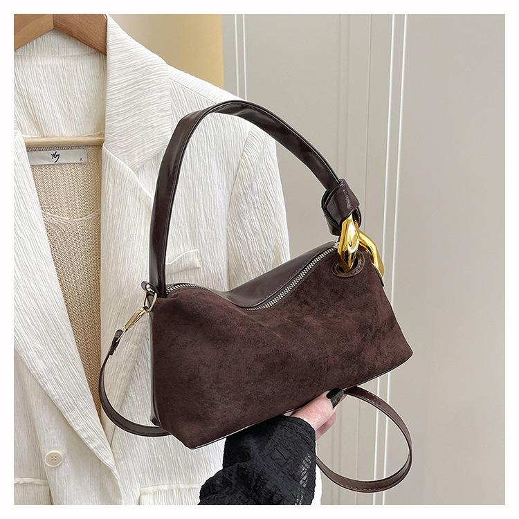 New Fashion Maillard Simple Texture Crossbody Bag Women Retro Versatile Handle Bag Casual and Versatile Pillow Bag High Quality