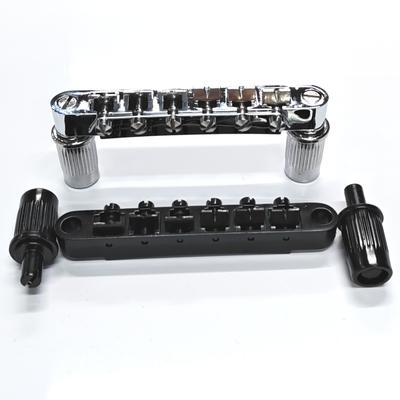 FLEOR LP Electric Guitar Bridge Fixed Bridge Chrome /Black Guitar Parts