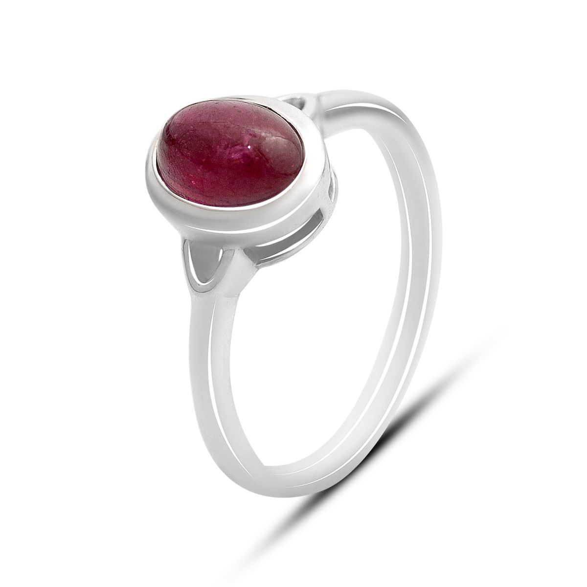 

Срібна каблучка з натуральним рубіном 2.192ct, вага виробу 2,59 гр (2159582) 17 rubine червоний колір