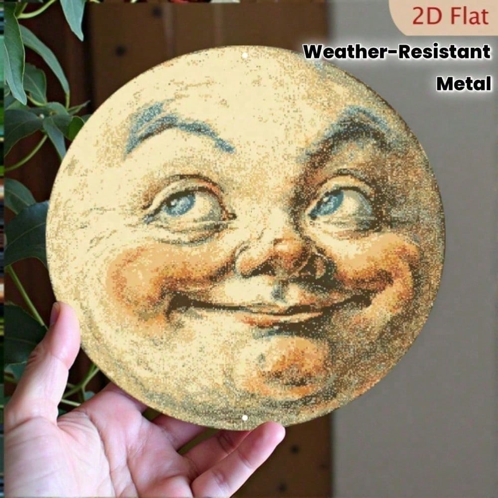 

Retro Smiling Face Metal Sign 8x8 Inch Vintage Tin Plaque for Wall Art Funny Home Bar Garage Man Cave Decor різнокольоровий