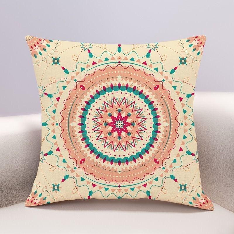 Plant Flower Pillow Cover Sofa Living Room Cushion Cover Office Waist Pillow Bedside Square Pillowcase Removable And Washable
