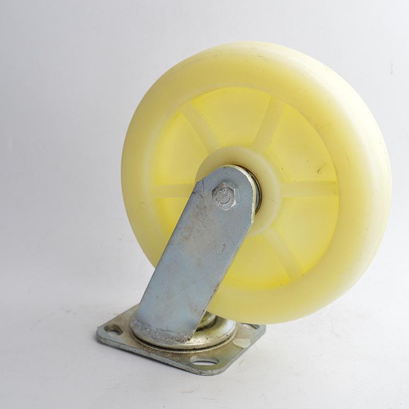 8-Inch Heavy Duty Swivel Caster Wheel with Nylon Wheel and Double Bearings for Hand Truck
