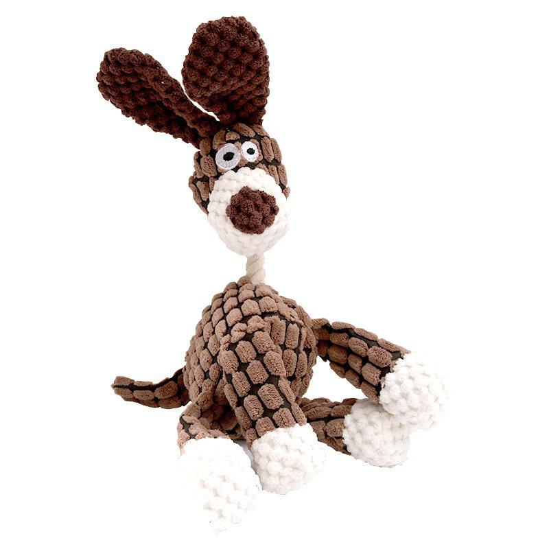 Plush Teething Toy: Donkey-shaped Interactive Sound Toy for Dogs and Puppies