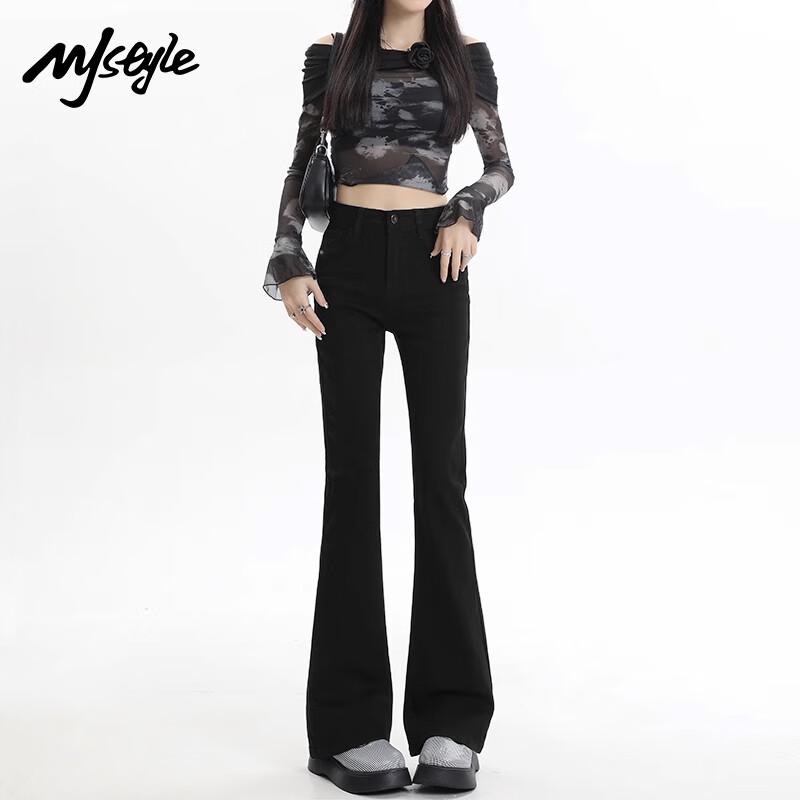 

Женские расклешенные джинсы MJ STYLE с высокой посадкой M