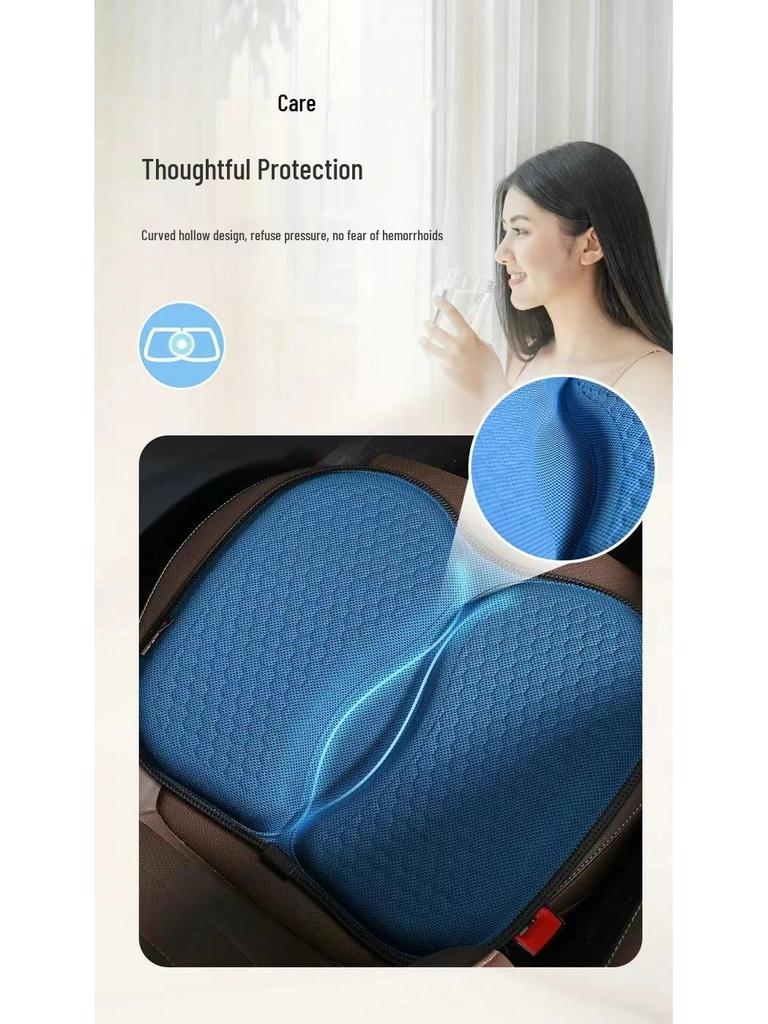 Universal Breathable Honeycomb Gel Seat Cushion for Long Sitting - Summer Cooling Silicone Pad for Office Chairs