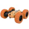 Remote Control Mini Plastic Light Double Sided Electric 360 Degrees Rotation Car Children Toy (Orange)