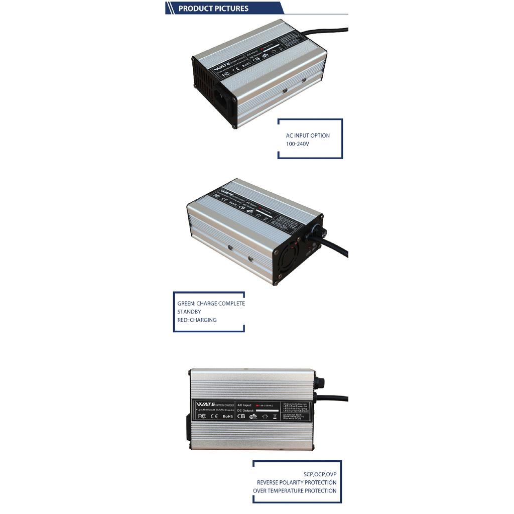 24V 5A lead acid battery Charger charger Aluminum Case With Fan