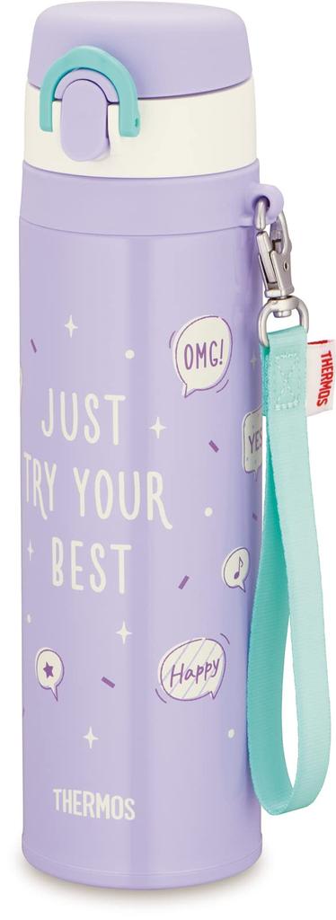 Thermos Water Bottle Vacuum Insulated Mobile Mug 550ml Purple PL JNT-552