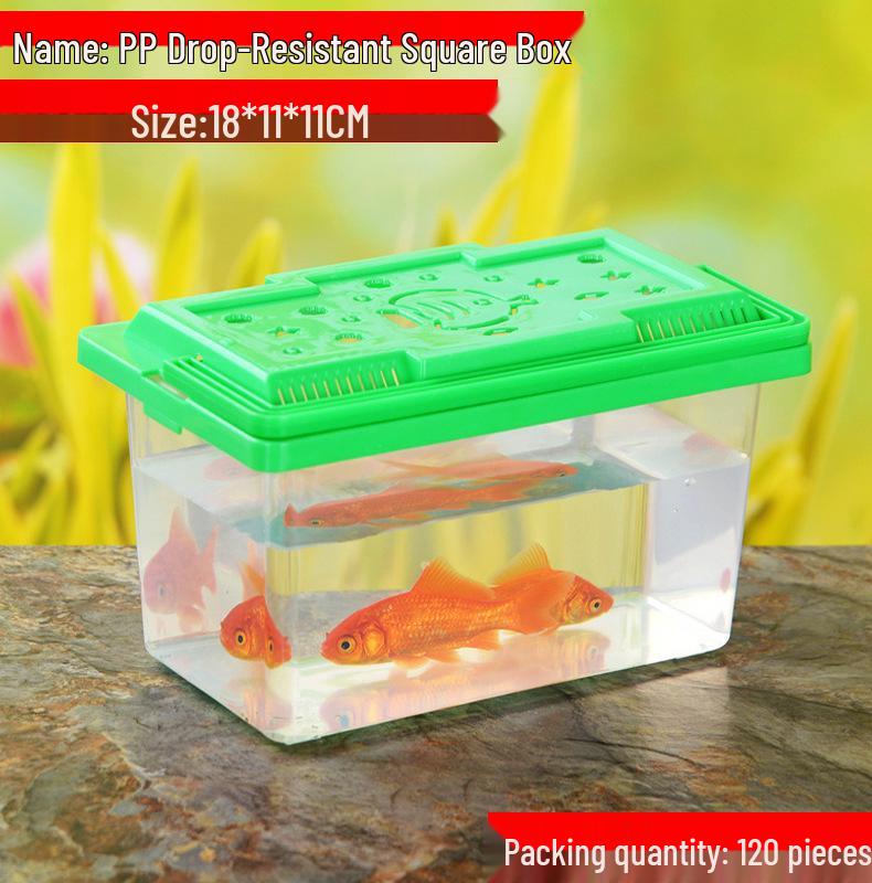 Transparent Multi-Size Handheld Pet Breeding Box and Tank for Turtles, Goldfish, and Hamsters