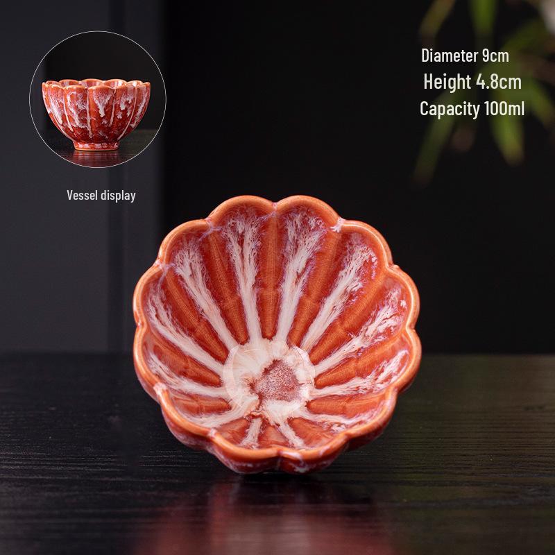 Creative Ceramic Petal Tea Cup - Perfect for Personal Kung Fu Tea Tasting