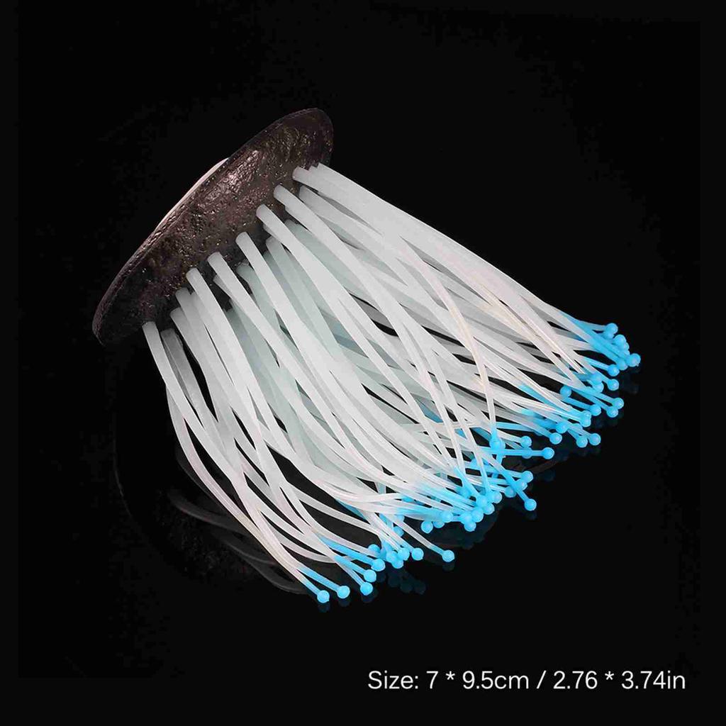 Artificial Silicone Sea Anemone with Glowing Effect for Fish Tank Aquarium Ornament Decoration