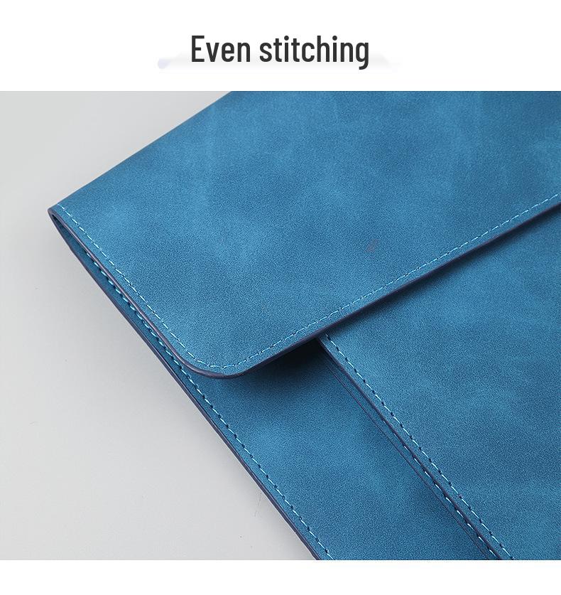 Large Capacity Leather A4 Conference File and Receipt Bag