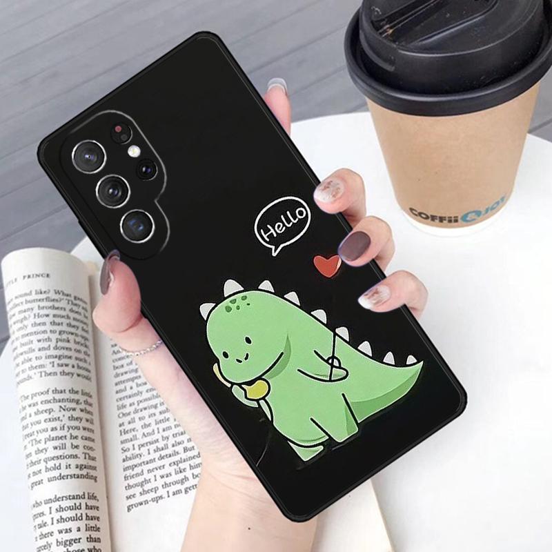 Cartoon Animal Dinosaur Couple phone case Cover For Samsung Galaxy S24 S25 Ultra S21 S22 Ultra S10E Note 10 Plus 20 FE S23
