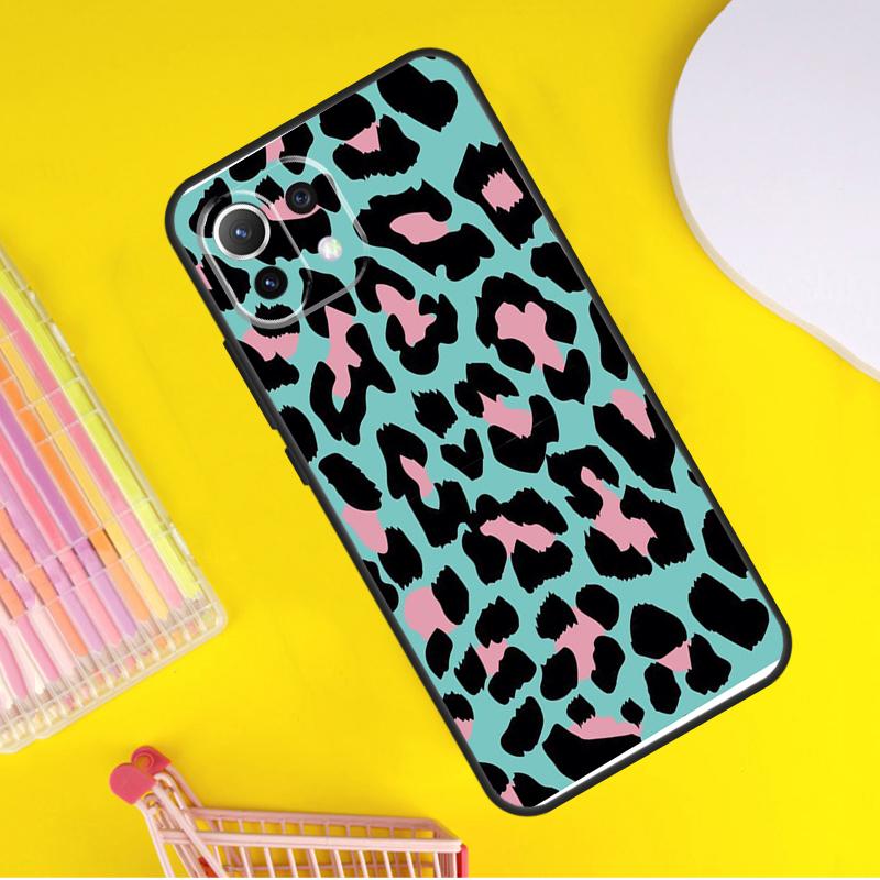 Leopard Print Effect Texture Cover For Xiaomi 14 Ultra 13 11T 12T 13T 14T Pro POCO X6 X7 Pro X3 X5 F3 F5 F6 M6 Pro Case