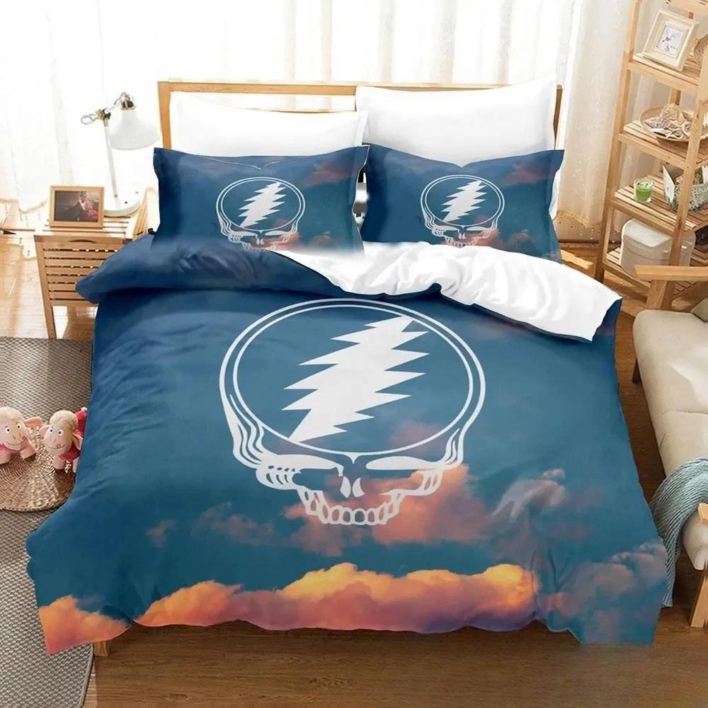 Fashion Rock Band G-Grateful Dead Bedding Set Cute Quilt Cover Bed Cover With Pillowcase Twin Single Queen King Size Boys Adults