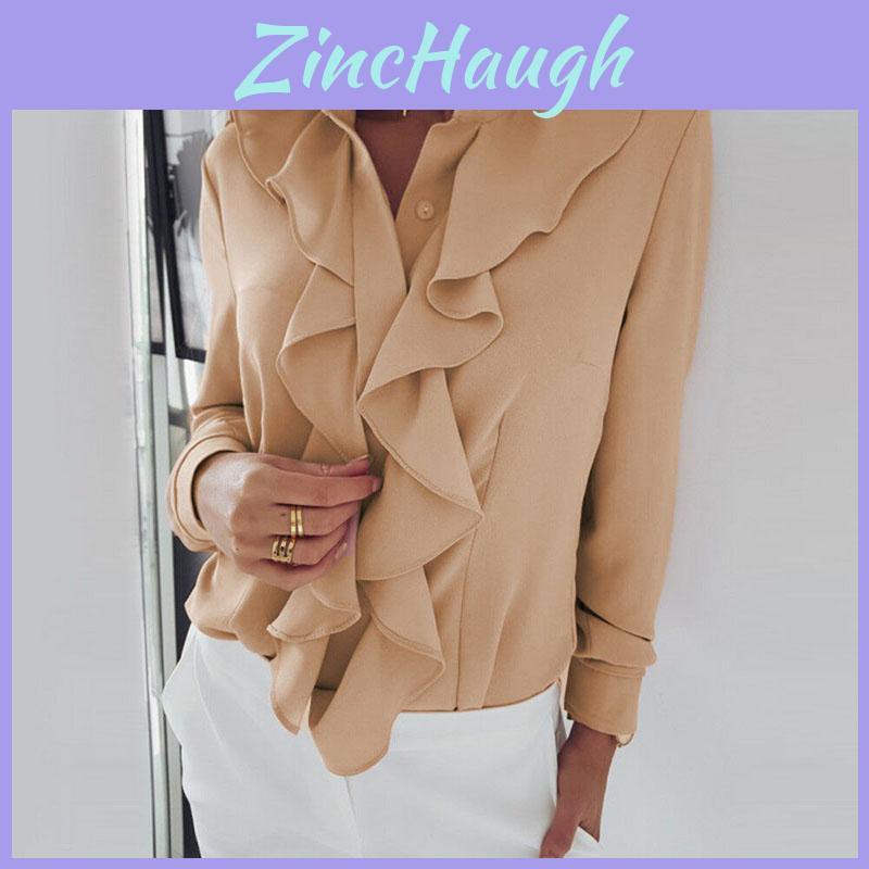 Stylish Ladies Office Ol Tops Featuring Ruffle Design And Premium Quality Materials