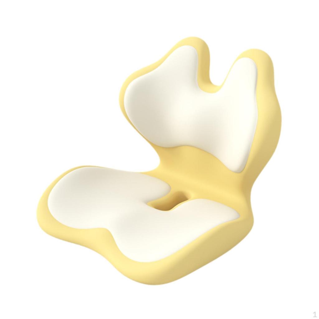 Office Chair Cushion Back Rest Butt Pad Memory Foam Portable Comfortable Seat and