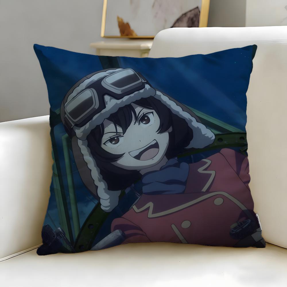 Action Anime The Magnificent Kotobuki Cushion Cover Soft & Easy-Wash Pillow Case – Versatile For Couch, Bed, Travel And Office