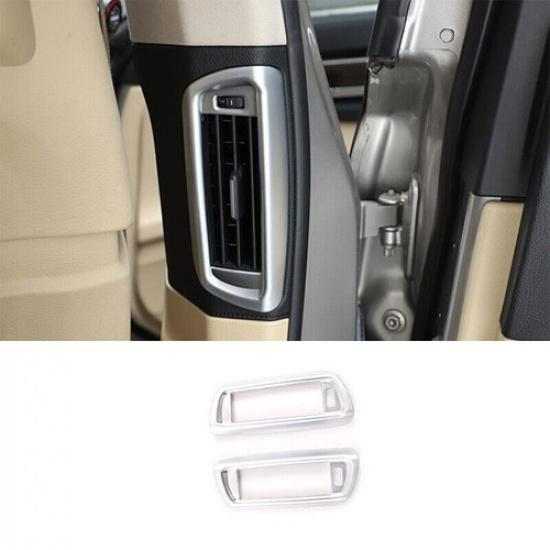 Fit For BMW 7 Series 2009-2015 Matte Silver B Pillar Vent Air Outlet Frame Trim