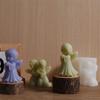Angel Figurine Silicone Molds for Candle Soap Making Multipurpose Winged Girl Silicones Candle Mould for Epoxy Resin