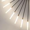 Black 30 Heads Non Dimmable Pendant Lights Creative Fireworks Design Chandelier Modern Ceiling Light for Living Room Exhibition Hall Bedroom