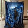 Coperta in Morbido Pile di Flanella Atalanta FC Leggera Accogliente Calda Coperta da Divano Letto Decorazione per la Casa