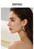 Zhou Hengfu Schmuck S925 Sterling Silber Rubin Ohrringe - Funkelnder Luxus Mode für Damen