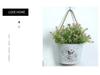 American Country-Style Wrought Iron Wall-Mounted Flower Pot for Creative Dried Flower Decor