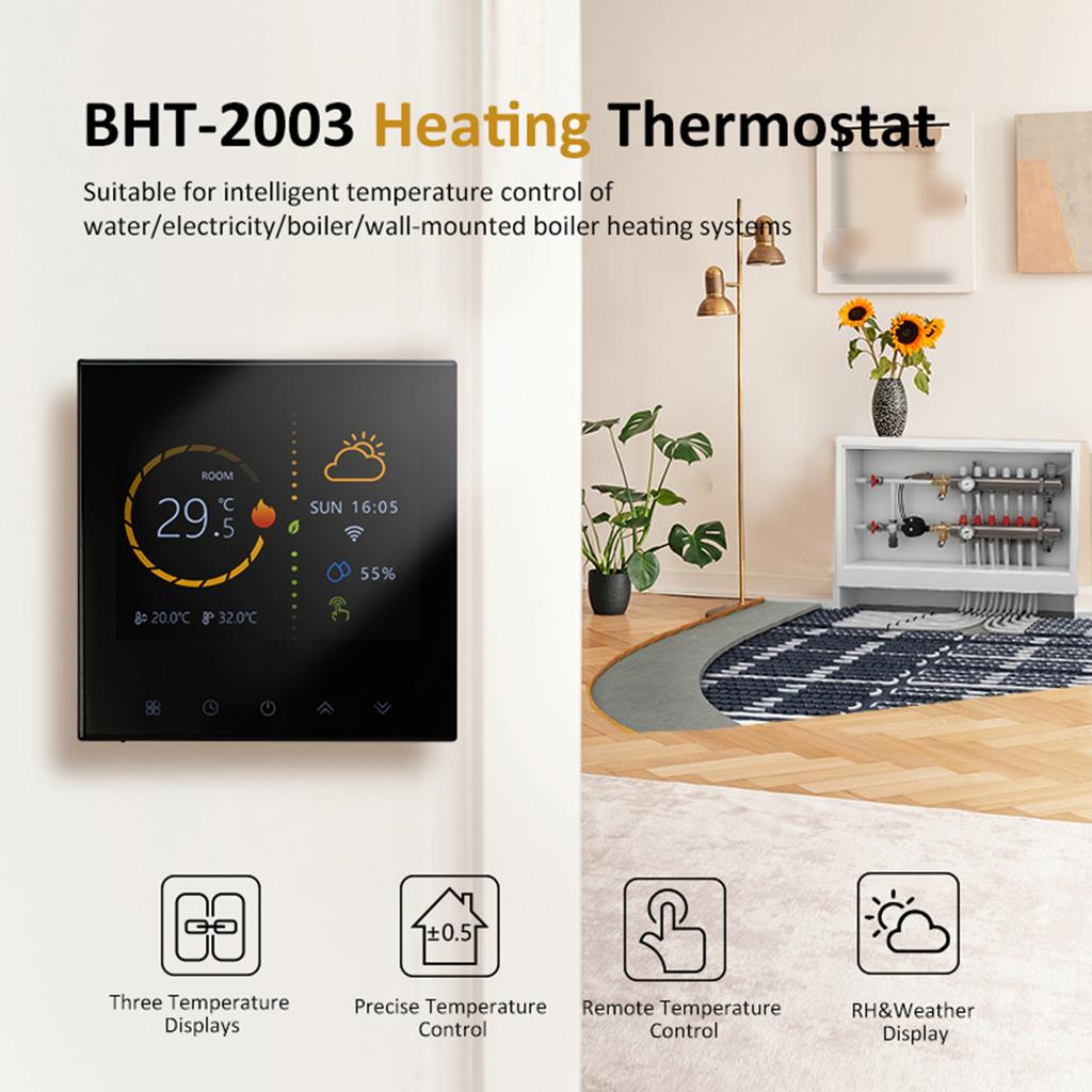 Smart Thermostat Wireless-Fidelity WaterCelsiusFloor Heating Controling Panel Programmable