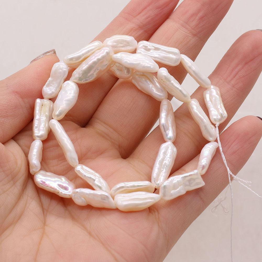 

36cm Strand 6-25×7-28mm Baroque Natural Freshwater Rice Pearls Spacer Beads DIY Earring Necklace Bracelet Parts 1String/6-25×7-28mm-36cm белый