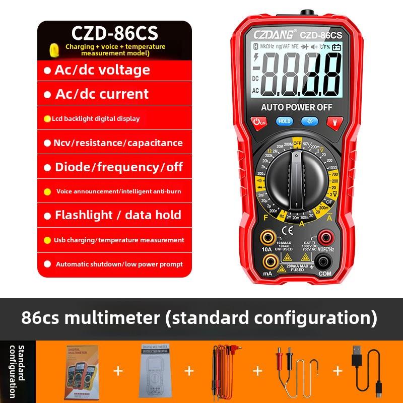 Smart Anti-burn Digital Multimeter with Voice Control, High Precision Multifunctional Multimeter