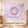 Arazzo Personalizzato con Testo e Nome, Appeso da Parete Kirby Stile Boho, Arazzo Decorativo per Sfondo Stanza