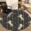 1pc Horse Pattern Office Round Area Rug, Under Office Chairs Bedroom Living Room Home Decor, Room Deco