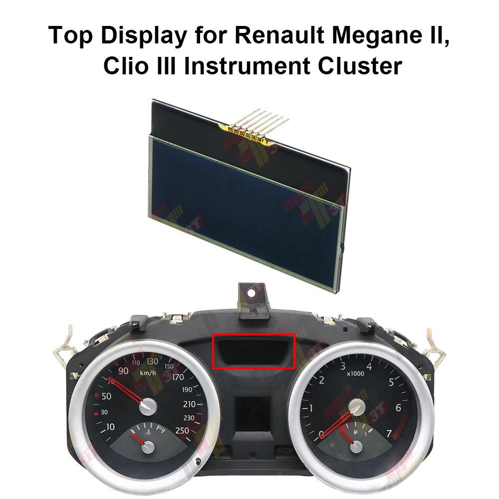 Top LCD Screen Display for Renault Megane II, Clio III Instrument Cluster Pixel Repair